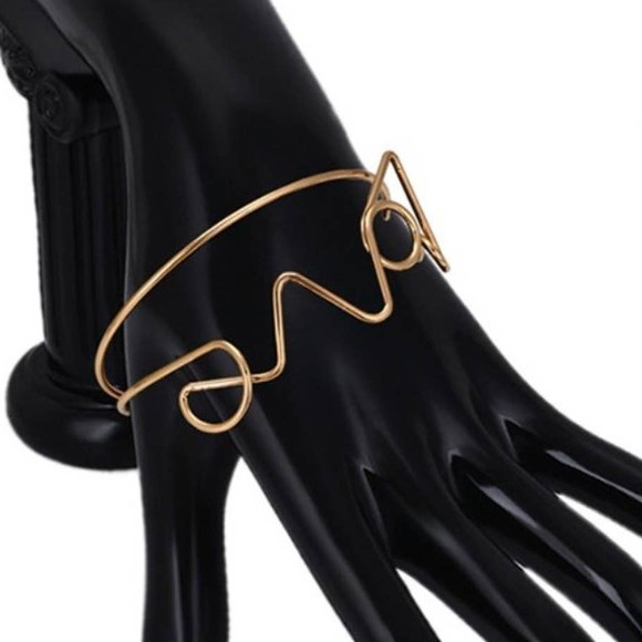 Jewelry - "LOVE" Bangle Bracelet 18k Gold Plated